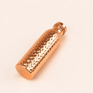 Hammered Copper Water Bottle with Lid Customizable Eco-Friendly Handcrafted Modern Design for Immunity Digestion Health Benefits - Product Image 6