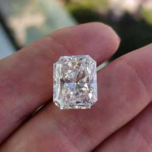 Bagues de diamants synthétiques haut de gamme certifiés IGI, polis CVD, 4 carats, 5 carats, taille Radiant, VS1, diamants cultivés en laboratoire, non montés - Product Image 2
