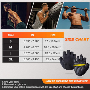 Gants de cyclisme demi-doigts noirs en tissu tissé antidérapants à enfiler unisexes universels toutes saisons respirants pour la course - Product Image 5