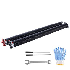 Coppia di Molle a Torsione per Porta Garage 0.250 X 2 X 35, 16000 Cicli, Rivestimento Nero Elettroforetico, Ricambio per Porta Garage Finita - Product Image 1
