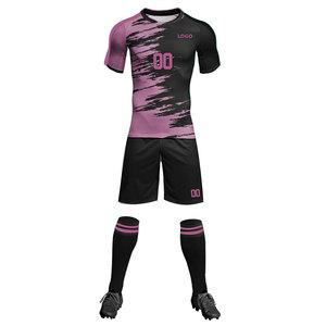 Wholesale Adults Football Uniform Shirts Custom Print Men'S <b>Short</b> Sleeve Soccer Shirts Breathable Soccer Jersey Sets For Men's - Product Image 2