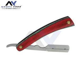 Navaja de Afeitar Profesional de Alta Calidad con Hoja Recta de Acero Inoxidable, Mango de Madera con Bloqueo Oscilante, Cuchilla Única para Afeitar - Product Image 4