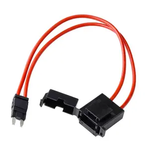 Medium Mini Small Micro2 Low Profile Fuse Tap Holder Connector Power Socket 16AWG Wire Extension for Car Modification Heavy Duty