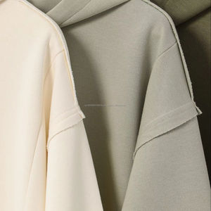 Sudadera con capucha de mezcla de algodón 380GSM para hombre con logotipo personalizado, Jersey XL suelto de felpa francesa con capucha y bolsillos laterales, sudaderas con capucha para hombre - Product Image 2