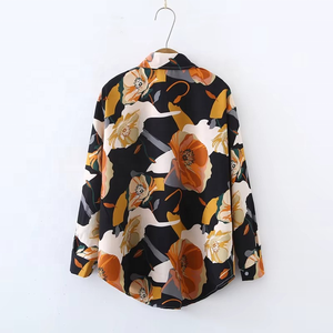 Camisa de Manga Larga para Mujer, Primavera 2026, Nueva, Elegante, Ecológica, de Secado Rápido, Viscosa/Algodón, Personalizada con Estampado Floral, Logotipo y Talla, Impresión Digital - Product Image 3