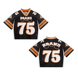 High Quality Men Mesh Boxy Jersey V-neck Summer Streetwear Style Custom Logo Printing Quickdry Breathable Lightweight OEM - Product Image 2