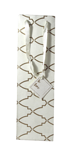 Customizable Paper Wine Bags With Handles With Beautiful Ribbon And Sturdy Bottle Carriers For Birthday And Anniversary - Product Image 1