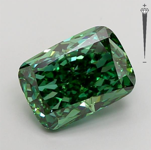 เพชร CVD ทรงคุชชั่นยาว น้ำหนัก 5.10 กะรัต สีเขียวสดใส ระดับความสะอาด VS1 ได้รับการรับรองจาก IGI รหัสสินค้า LG 743560380 จาก ROYAL GEMS - Product Image 1