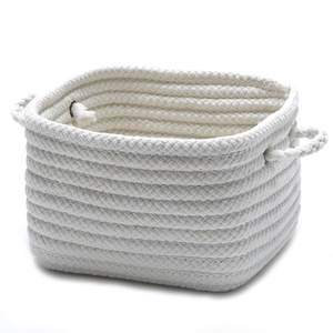 Panier de rangement en tissu tissé décoratif moderne pour la maison - Product Image 3