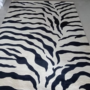 Hiện Đại Ngựa Vằn In Khu Vực Thảm Màu Đen Và Trắng Ngựa Vằn Sọc Thảm Động Vật In Thảm Cho Phòng Khách Phòng Ngủ Phong Cách Ngựa Vằn Mô Hình - Product Image 1
