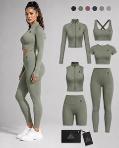 New Style Yoga sets Newly Designs With Customize Logo Yoga set For <b>Workout</b> Yoga <b>Jacket</b> <b>Workout</b> Sets for Women Sportswear Gym - Product Image 4