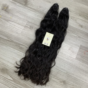 100% Naturel Ondulé Brut Vietnamien Cheveux Bundles Double Dessiné Bundle Extensions de Trame de Cheveux Humains - Product Image 2