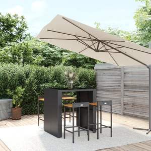 Ensemble de bar de jardin noir - Product Image 1