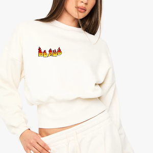 Sudadera con Capucha para Mujer, 100% Algodón, con Logotipo Bordado Personalizado, Transpirable, Diseño Asimétrico, Estilo Hip Hop, Artículo de Moda - Product Image 1