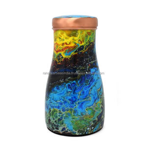 Venta al por mayor ecológica impresión esmaltada junto a la cama jarra de cobre puro para beber aumentar su consumo de agua a buen precio - Product Image 2