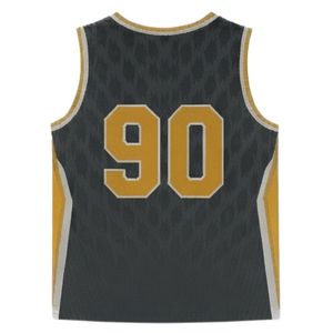 Maillot de lacrosse unisexe gris et or en polyester, coupe athlétique, léger, uniforme sportif, vêtements d'entraînement d'équipe - Product Image 2