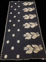 Châle en voile de coton brodé de strass à motif floral de style africain pour femme – Respirant et doux pour un usage quotidien estival