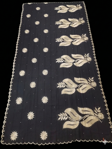 Pañuelo de Algodón Africano con Bordado Floral y Pedrería, Chal de Verano para Mujer, Elegante, Transpirable, para Uso Diario - Product Image 2