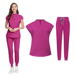 Nouveaux ensembles de blouses médicales en toile 100% coton pour femmes, uniformes d'infirmières, tenues d'hôpital en vente - Product Image 5