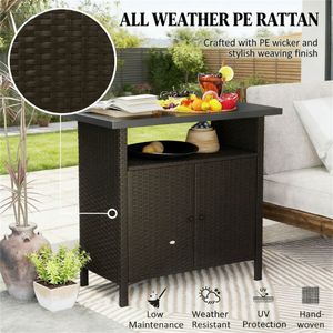 Armario de Almacenamiento Exterior Color Café Oscuro con Toallero Integrado - Product Image 3