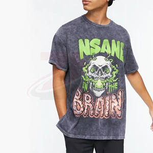 Camisetas de Hombre de Manga Corta Estampadas 100% Algodón, Ropa Casual de Color Negro, Impresión de Logotipo Personalizado, 220 GSM, Nueva Colección de Alta Calidad - Product Image 2