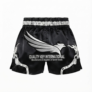 Pantalones Cortos de Muay Thai y Boxeo Elásticos y Ligeros Hechos a Medida de Primera Calidad para Atletas - Alta Calidad, 100% Poliéster, Corte Ajustado - Product Image 5