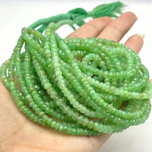 Natural Chrysoprase 3-5MM Faceted Rondelle Gemstone <b>Beads</b> Loose Chrysoprase <b>Stone</b> <b>Beads</b> For Jewelry Making Wholesale Supplies - Product Image 3