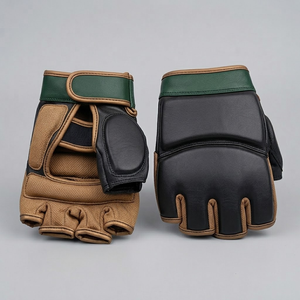 Guantes de Karate Kyokushin, Medios Dedos, Cuero PU, Protector de Manos para MMA, Unisex, Entrenamiento de Artes Marciales - Product Image 3