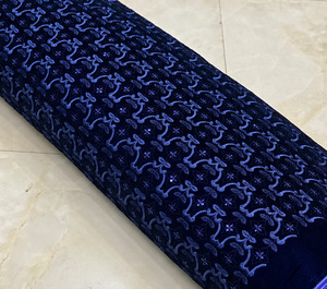 <b>Velvet</b> Embroidered Fabric Designer Fabric Luxury Fabric <b>Velvet</b> Lace Fabric for Modest Fashion Garment Manufacturing Export EU UK - Product Image 5