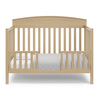 Table à langer Furaka moderne en bois massif, convertible 5-en-1, lit bébé, ensemble de literie, taille personnalisée pour chambre d'enfant