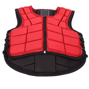 2026 Red Horse Riding Safety Vest Unisex Sleeveless Zipper Closure Breathable Polyester Mesh Back - Product Image 2