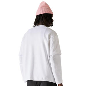 Camiseta de Manga Corta Oversize para Hombre, Blanca, de Algodón, Estilo Urbano, Casual, Venta al Por Mayor, Suministro de Fábrica OEM - Product Image 6