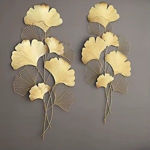 Escultura Metálica de Pared con Diseño de Follaje, Decoración Contemporánea para el Hogar, Arte para Sala de Estar, Forma Irregular, Pieza Única - Product Image 3
