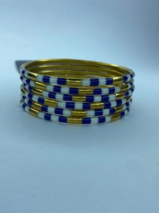 Bracelets en laiton plaqué or faits à la main, bijoux ethniques pour femmes, vente en gros, ensembles de bracelets personnalisés pour les occasions de mariage - Product Image 1