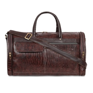 Modern Leather Travel Duffle Bag with <b>Adjustable</b> <b>Strap</b> Large Capacity Zipper Closure Premium Quality Stitching & Custom Branding - Product Image 1