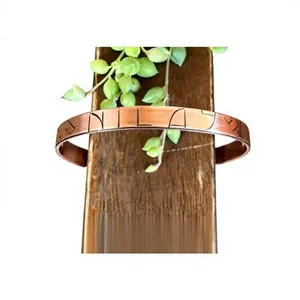 กำไลข้อมือทองแดงแท้ ลายเรขาคณิตเพชร  งานแฮนด์เมด  ลายนูน  หรูหรา  แฟชั่น - Product Image 5