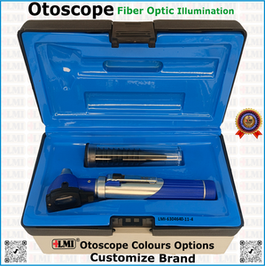 Otoscopio Profesional Manual de Fibra Óptica Azul, Equipo de Diagnóstico para Cirugía General y Uso Hospitalario - Product Image 5