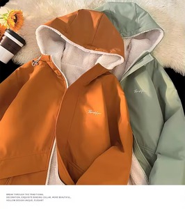Winter Fashion Trend <b>Thick</b> <b>Fleece</b> Warm Hooded <b>Jacket</b> Men's Casual Loose Sports Plus Large Size High Quality Zipper Breathable - Product Image 5