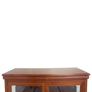 Aparador de Estilo Antiguo en Madera de Caoba Maciza con Dos Puertas de Vidrio y Cinco Cajones, Mueble Hecho a Mano para Sala de Estar - Product Image 6