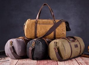 Bolsa de Viaje de Lona y Cuero OEM, Estilo Vintage, Impermeable, para Gimnasio, Deportes, Fin de Semana, LCTB-0006 - Product Image 6