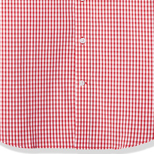 Men's <b>Red</b> Gingham Plaid Button Down Collar Long Sleeve Casual <b>Shirt</b> Woven Broadcloth Classic Men Business Office <b>Shirt</b> Formal - Product Image 5
