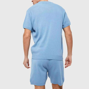 เสื้อยืดแขนสั้นลำลองสไตล์สปอร์ตพร้อมโลโก้สั่งทำ ชุดกางเกงขาสั้นออกกำลังกายสำหรับผู้ชาย - Product Image 2