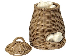 Cesta de Almacenamiento de Ratán Natural Hecha a Mano Artex Green Earth para Ajo, Diseño Rectangular Moderno y Ecológico, Hecho en Hanói - Product Image 3
