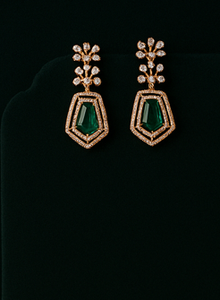 Collier de luxe AMBER JEWELS en or massif 18 carats avec diamant naturel taille brillant et pierre verte certifiée IGI, bijoux de mariage unisexe - Product Image 3
