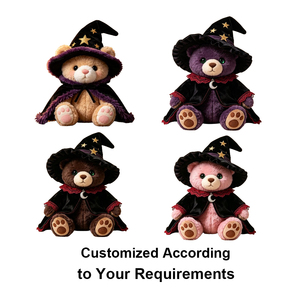 Umweltfreundlicher Zauberer-Teddybär Plüschpuppe Superweicher Polyester Anpassbarer Halloween-Stofftier für Kinder Festtagsgeschenke - Product Image 3