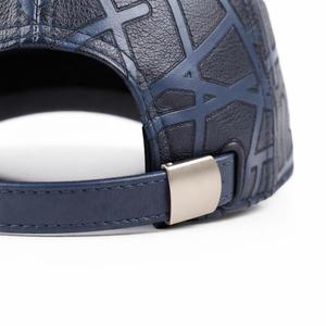 Fashion Geometric Embossed Leather Baseball Cap Unisex Adult Casual Four Season 58-60CM - Product Image 5