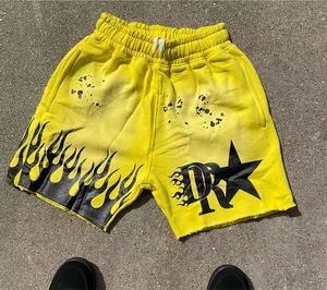 Shorts d'été décontractés pour hommes en coton épais personnalisé, style streetwear, avec cordon de serrage et imprimé graphique vintage, vente en gros - Product Image 4