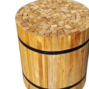 Meubles en teck rond modernes, best-sellers, robustes et durables, adaptés à une utilisation en intérieur et en extérieur. - Product Image 3