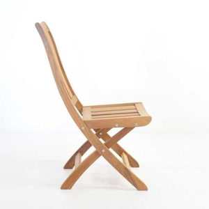 Teak Wood Garden Seating Set with Rope Woven Back Design Deep <b>Cushions</b> <b>Rectangular</b> Wooden Table and Open Frame - Product Image 1
