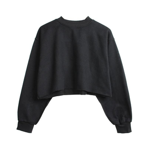 เสื้อยืดคุณภาพสูงแบบกำหนดเองสำหรับผู้หญิง แขนยาว ครอปท็อป ฮู้ดดี้ - Product Image 2